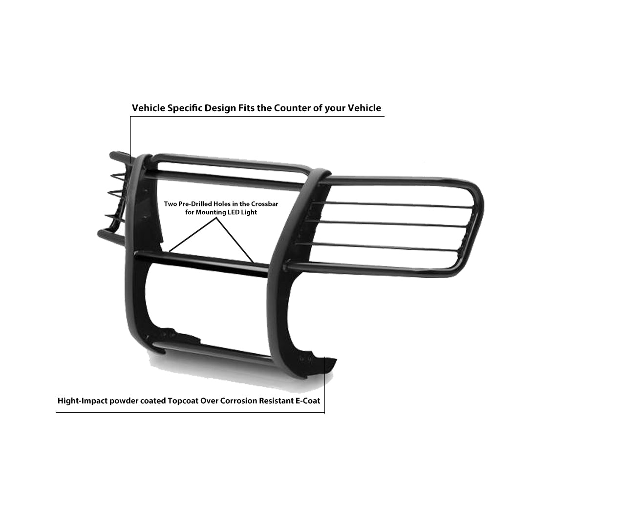 1999-2007 Ford Expedition Grille Guard Modular | Black Horse Off Road - Image 6