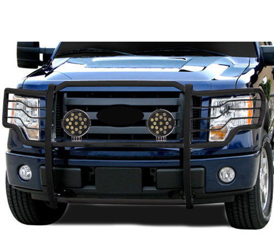 2009-2014 Ford F-150 Grille Guard Kit Modular Incl. pair of 7.0"Dia.  LED  Lights w/ Black Trim Rings w/ Wiring Harness and Switch | Black Horse Off Road - Image 6
