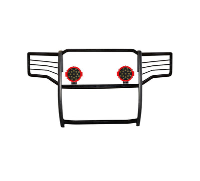 2009-2014 Ford F-150 Grille Guard Kit Modular Incl. pair of 7.0"Dia.  LED  Lights w/Red Trim Rings w/ Wiring Harness and Switch | Black Horse Off Road - Image 5