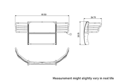 2015-2025 Ford F-150 Grille Guard Kit Modular Pair  of 5.3" Dia. LED Flood Lights w/ Red Trim Rings Wiring Harness  and Switch | Black Horse Off Road - Image 6