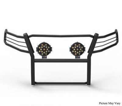 2015-2022 Canyon Grille Guard Kit Modular Incl. pair of 7.0"Dia.  LED  Lights w/ Black Trim Rings w/ Wiring Harness and Switch | Black Horse Off Road - Image 4