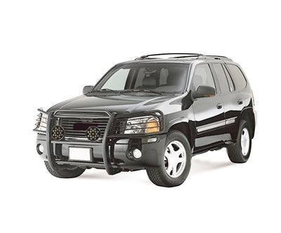 2002-2006 Gmc Envoy Grille Guard Kit Modular Incl. pair of 7.0"Dia.  LED  Lights w/ Black Trim Rings w/ Wiring Harness and Switch | Black Horse Off Road - Image 8