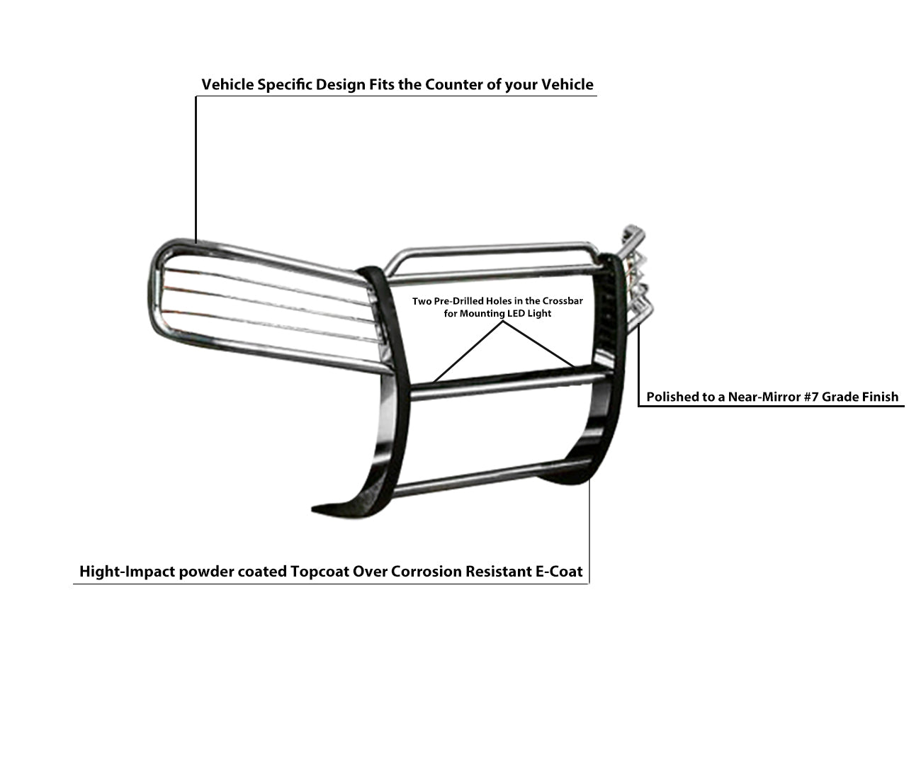2002-2009 Gmc Envoy Grille Guard Modular | Black Horse Off Road - Image 5
