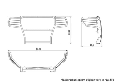 2019-2021 Gmc Sierra 1500 Grille Guard Modular | Black Horse Off Road - Image 9