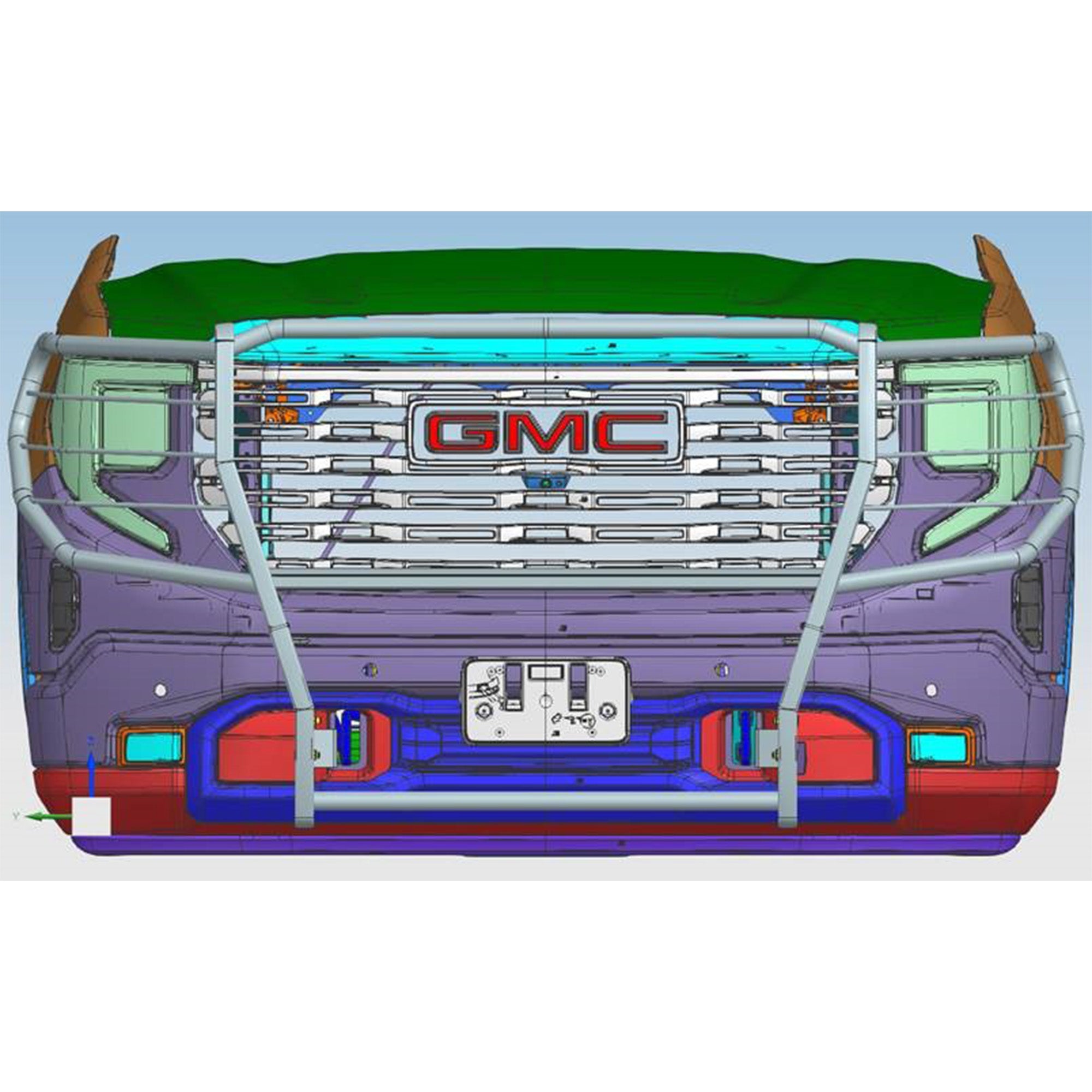 2022-2024 Gmc Sierra 1500 Grille Guard Modular | Black Horse Off Road - Image 2