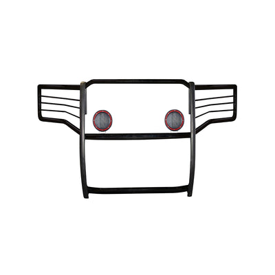 2015-2019 Gmc Sierra 2500 Hd Grille Guard Kit Modular Pair  of 5.3" Dia. LED Flood Lights w/ Red Trim Rings Wiring Harness  and Switch | Black Horse Off Road - Image 6