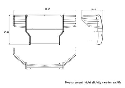 2021-2025 Gmc Sierra 2500 Hd Grille Guard Modular | Black Horse Off Road - Image 2