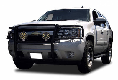 2015-2023 Chevrolet Suburban Grille Guard Kit Modular Incl. pair of 7.0"Dia.  LED  Lights w/ Black Trim Rings w/ Wiring Harness and Switch | Black Horse Off Road - Image 5