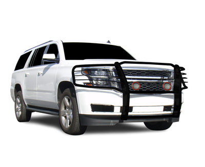 2015-2023 Chevrolet Suburban Grille Guard Kit Modular Pair  of 5.3" Dia. LED Flood Lights w/ Red Trim Rings Wiring Harness  and Switch | Black Horse Off Road - Image 9