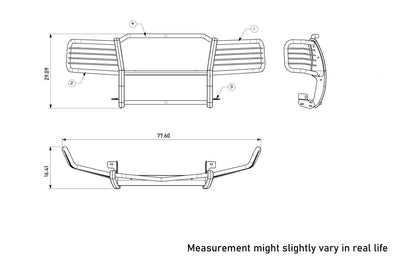 1999-2006 Silverado 1500 Grille Guard Kit Modular Incl. pair of 7.0"Dia.  LED  Lights w/Red Trim Rings w/ Wiring Harness and Switch | Black Horse Off Road - Image 8