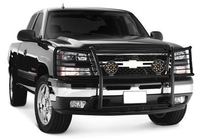 2003-2007 Chevrolet Avalanche 1500 Grille Guard Kit Modular Incl. pair of 7.0"Dia.  LED  Lights w/ Black Trim Rings w/ Wiring Harness and Switch | Black Horse Off Road - Image 5