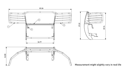 2011-2014 Chevrolet Silverado 2500 Hd Grille Guard Modular | Black Horse Off Road - Image 4