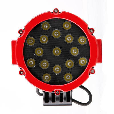 2019-2022 Chevrolet Silverado 1500 Grille Guard Kit Modular Incl. pair of 7.0"Dia.  LED  Lights w/Red Trim Rings w/ Wiring Harness and Switch | Black Horse Off Road - Image 5