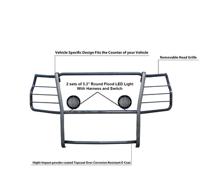 2020-2024 Chevrolet Silverado 2500 Hd Grille Guard Kit Modular | Black Horse Off Road - Image 6