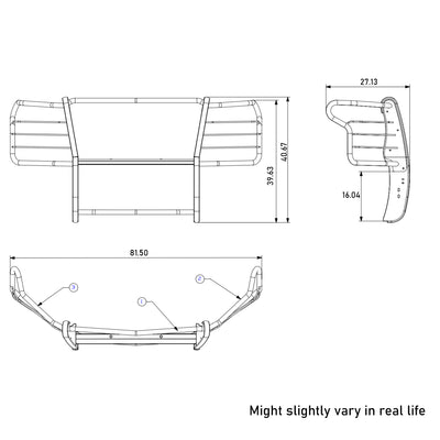 2020-2024 Chevrolet Silverado 2500 Hd Grille Guard Kit Modular | Black Horse Off Road - Image 7
