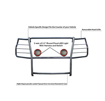 2020-2024 Chevrolet Silverado 2500 Hd Grille Guard Kit Modular | Black Horse Off Road - Image 6