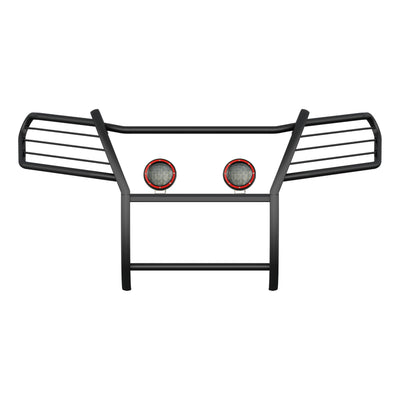 2016-2019 Honda Ridgeline Grille Guard Kit Modular Pair  of 5.3" Dia. LED Flood Lights w/ Red Trim Rings Wiring Harness  and Switch | Black Horse Off Road - Image 8