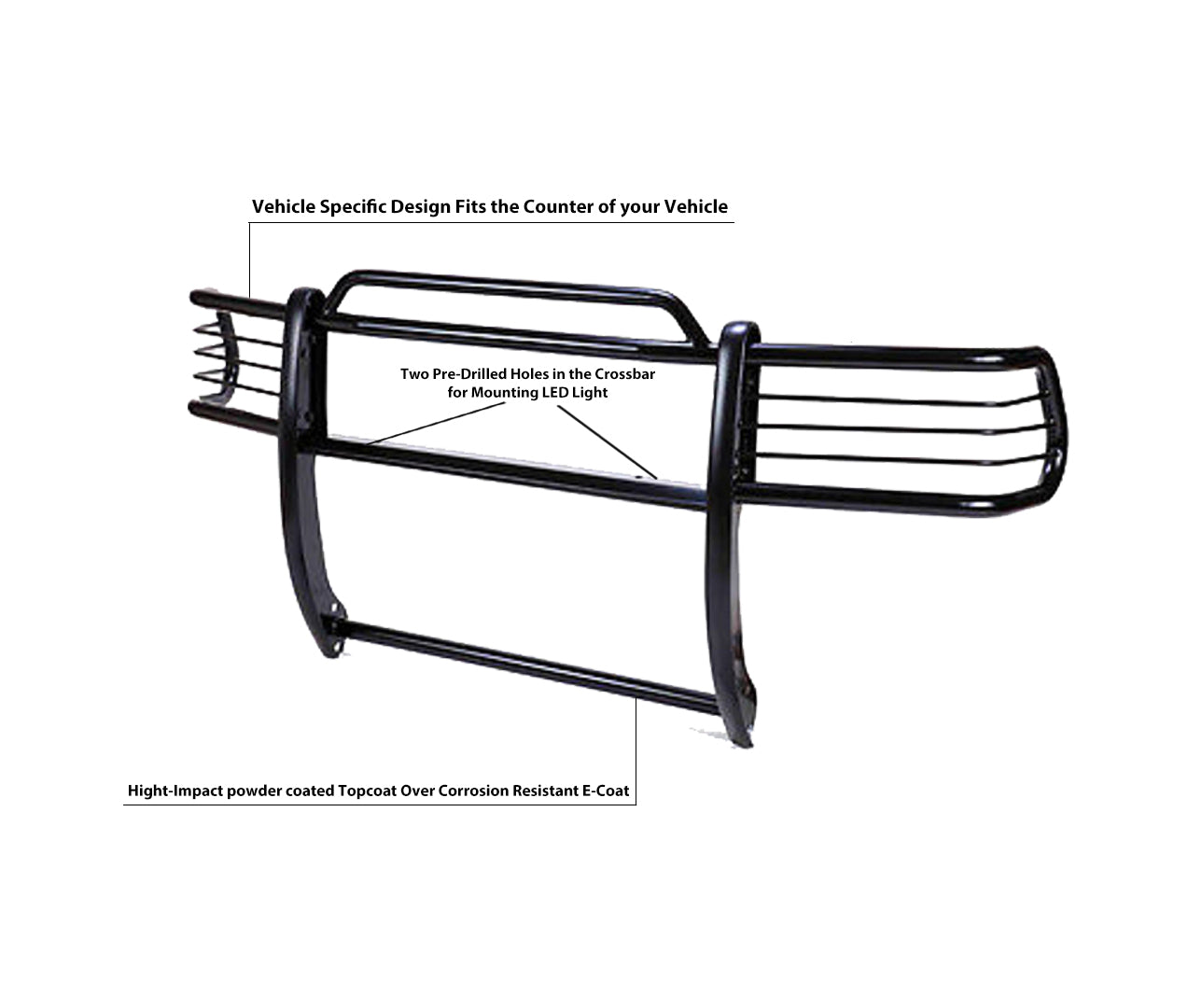 2002-2004 Nissan Frontier Grille Guard Modular | Black Horse Off Road - Image 9