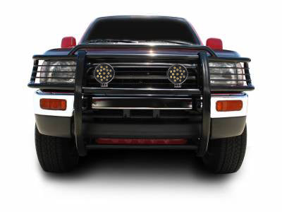 1996-2000 Toyota 4Runner Grille Guard Kit Modular Incl. pair of 7.0"Dia.  LED  Lights w/ Black Trim Rings w/ Wiring Harness and Switch | Black Horse Off Road - Image 3