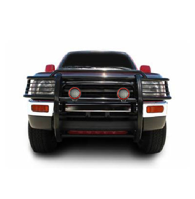 1996-2000 Toyota 4Runner Grille Guard Kit Modular Pair  of 5.3" Dia. LED Flood Lights w/ Red Trim Rings Wiring Harness  and Switch | Black Horse Off Road - Image 7