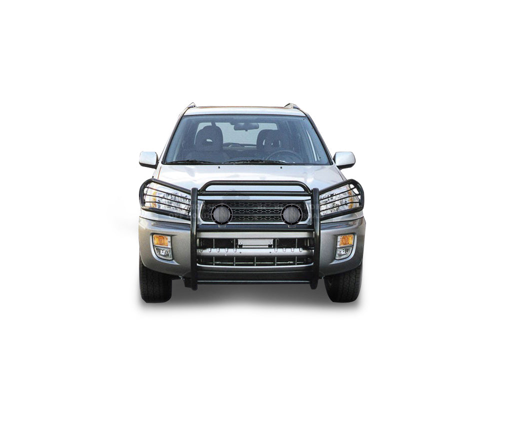 2001-2005 Toyota Rav4 Grille Guard Kit Modular Pair  of 5.3" Dia. LED Flood Lights w/ Black Trim Rings Wiring Harness  and Switch | Black Horse Off Road - Image 5