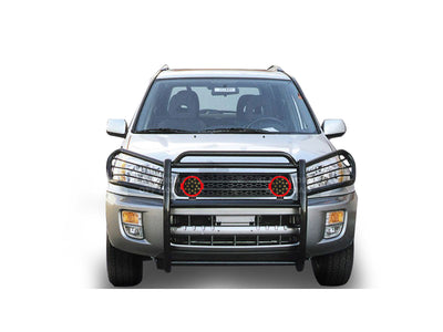 2001-2005 Toyota Rav4 Grille Guard Kit Modular Incl. pair of 7.0"Dia.  LED  Lights w/Red Trim Rings w/ Wiring Harness and Switch | Black Horse Off Road - Image 5