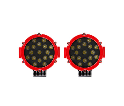 2001-2005 Toyota Rav4 Grille Guard Kit Modular Incl. pair of 7.0"Dia.  LED  Lights w/Red Trim Rings w/ Wiring Harness and Switch | Black Horse Off Road - Image 7