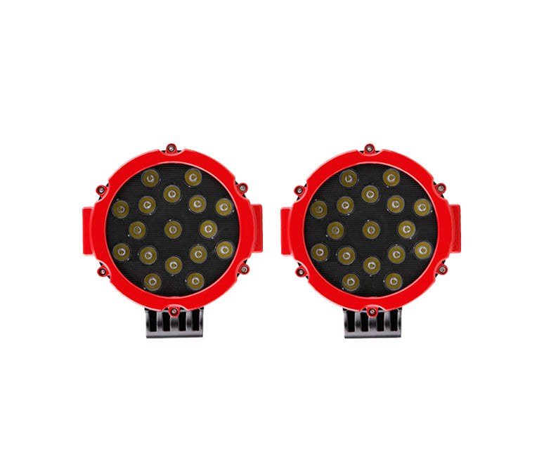 2001-2005 Toyota Rav4 Grille Guard Kit Modular Incl. pair of 7.0"Dia.  LED  Lights w/Red Trim Rings w/ Wiring Harness and Switch | Black Horse Off Road - Image 7