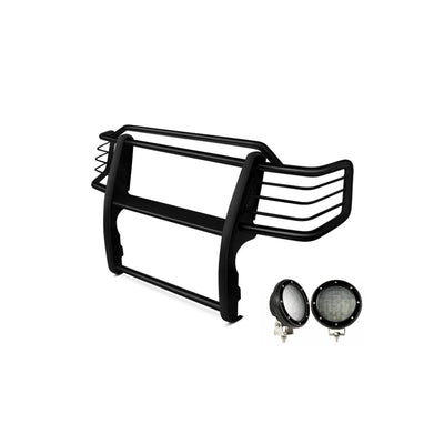 1999-2002 Toyota 4Runner Grille Guard Kit Modular Pair  of 5.3" Dia. LED Flood Lights w/ Black Trim Rings Wiring Harness  and Switch | Black Horse Off Road - Image 8