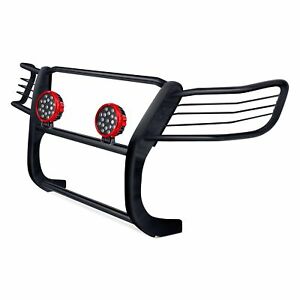 2001-2004 Toyota Tacoma Grille Guard Kit Modular Incl. pair of 7.0"Dia.  LED  Lights w/Red Trim Rings w/ Wiring Harness and Switch | Black Horse Off Road - Image 5
