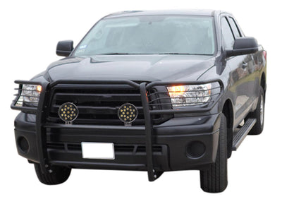 2004-2006 Toyota Tundra Grille Guard Kit Modular Incl. pair of 7.0"Dia.  LED  Lights w/ Black Trim Rings w/ Wiring Harness and Switch | Black Horse Off Road - Image 4