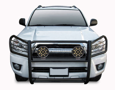 2003-2009 Lexus Gx470 / Toyota 4Runner Grille Guard Kit Modular Incl. pair of 7.0"Dia.  LED  Lights w/ Black Trim Rings w/ Wiring Harness and Switch | Black Horse Off Road - Image 4