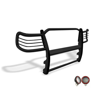 2003-2009 Lexus Gx470 / Toyota 4Runner Grille Guard Kit Modular Pair  of 5.3" Dia. LED Flood Lights w/ Red Trim Rings Wiring Harness  and Switch | Black Horse Off Road - Image 10