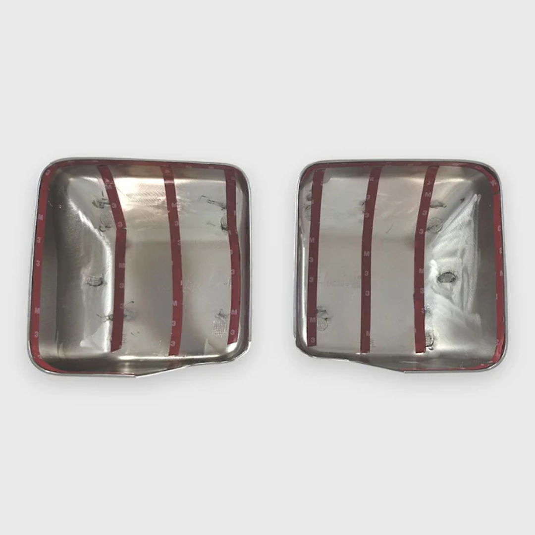 2018-2024 Jeep Wrangler, 20-24 Jeep Gladiator JL 2 PCS No Turn Signal Full Chrome Tape-on Mirror Cover