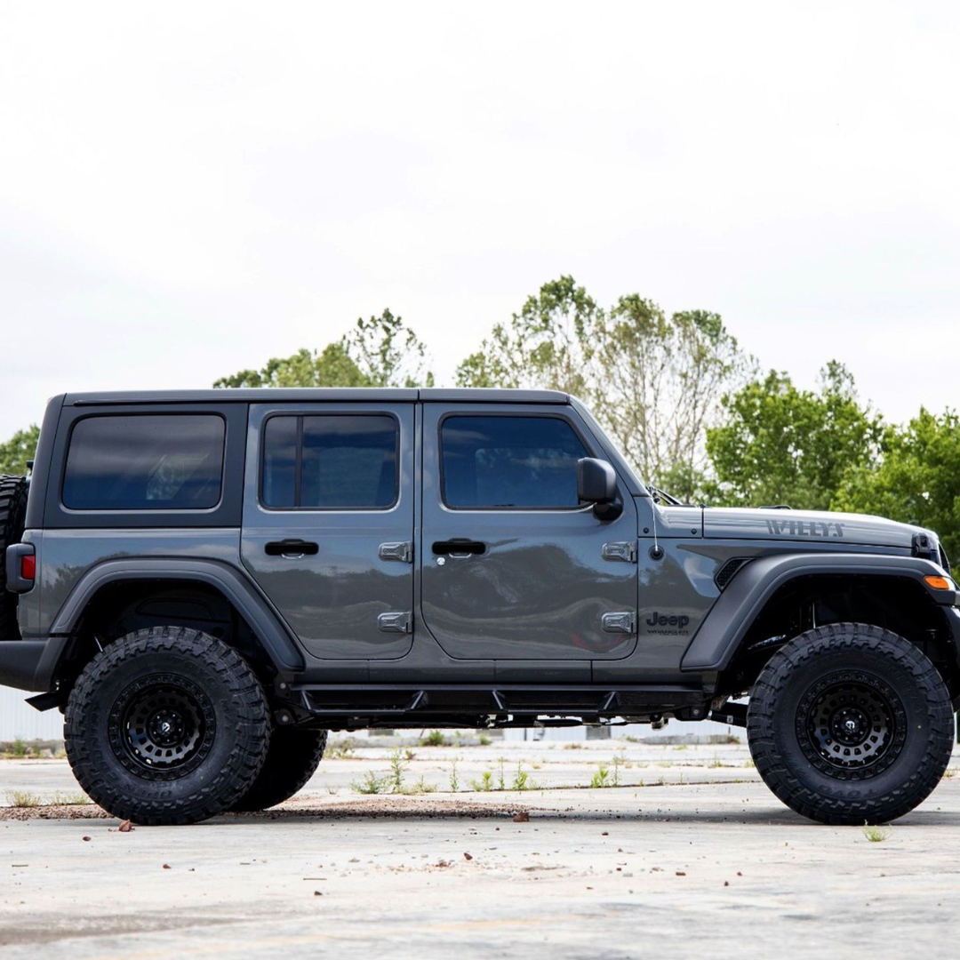 2018-2024 Jeep Wrangler, 20-24 Jeep Gladiator No Smart Key 10 PCS Gloss Black Snap-on W/Tape Patented Door Handle Cover