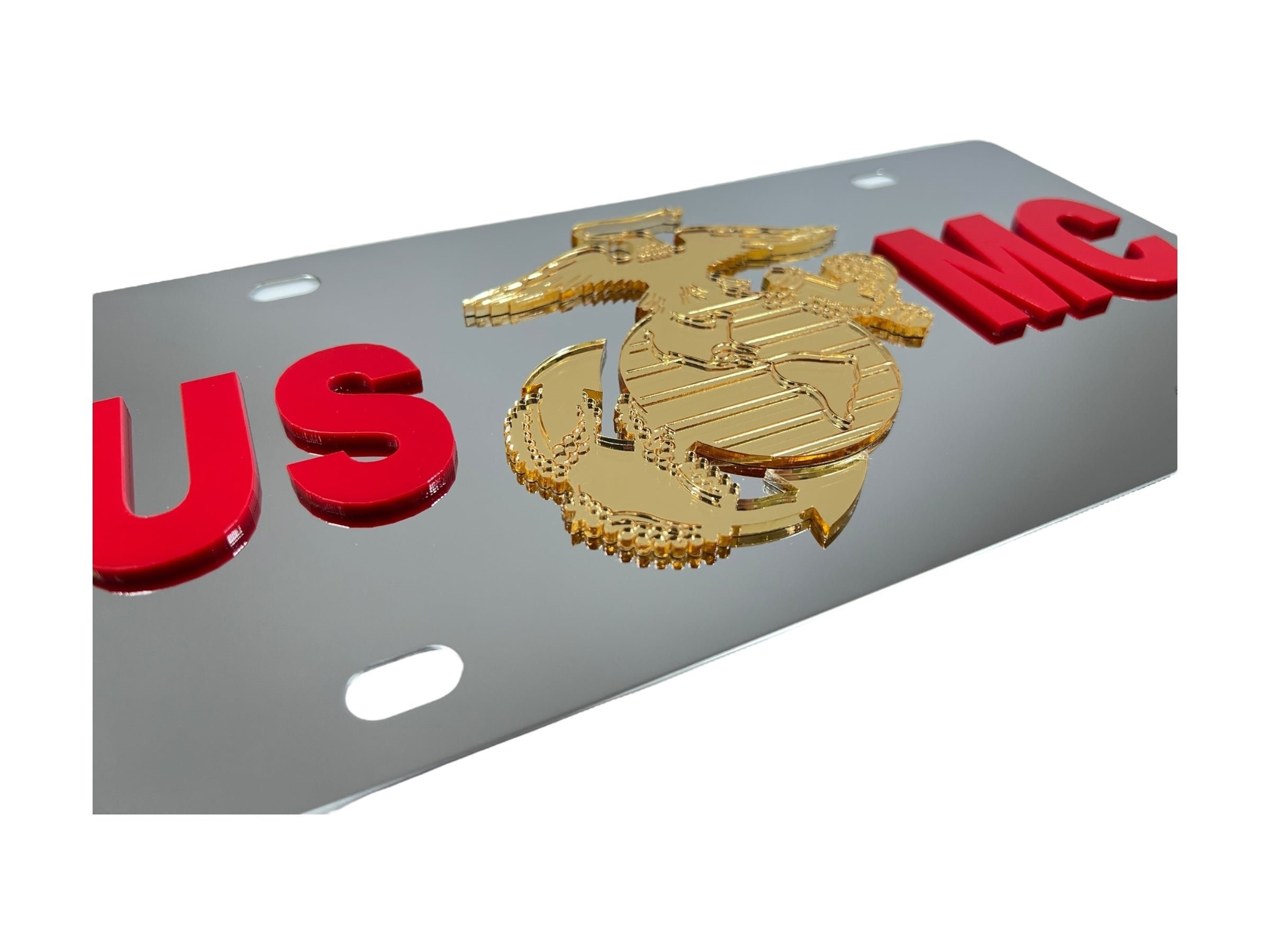 USMC Stainless Steel License Plate