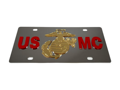 USMC Stainless Steel License Plate