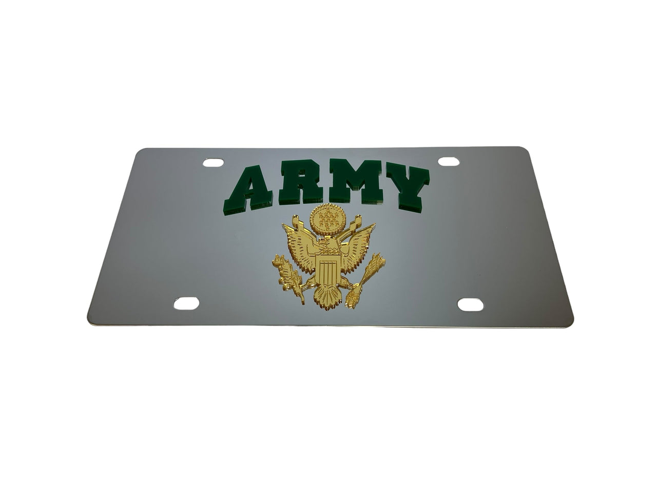 Army Stainless Steel License Plate