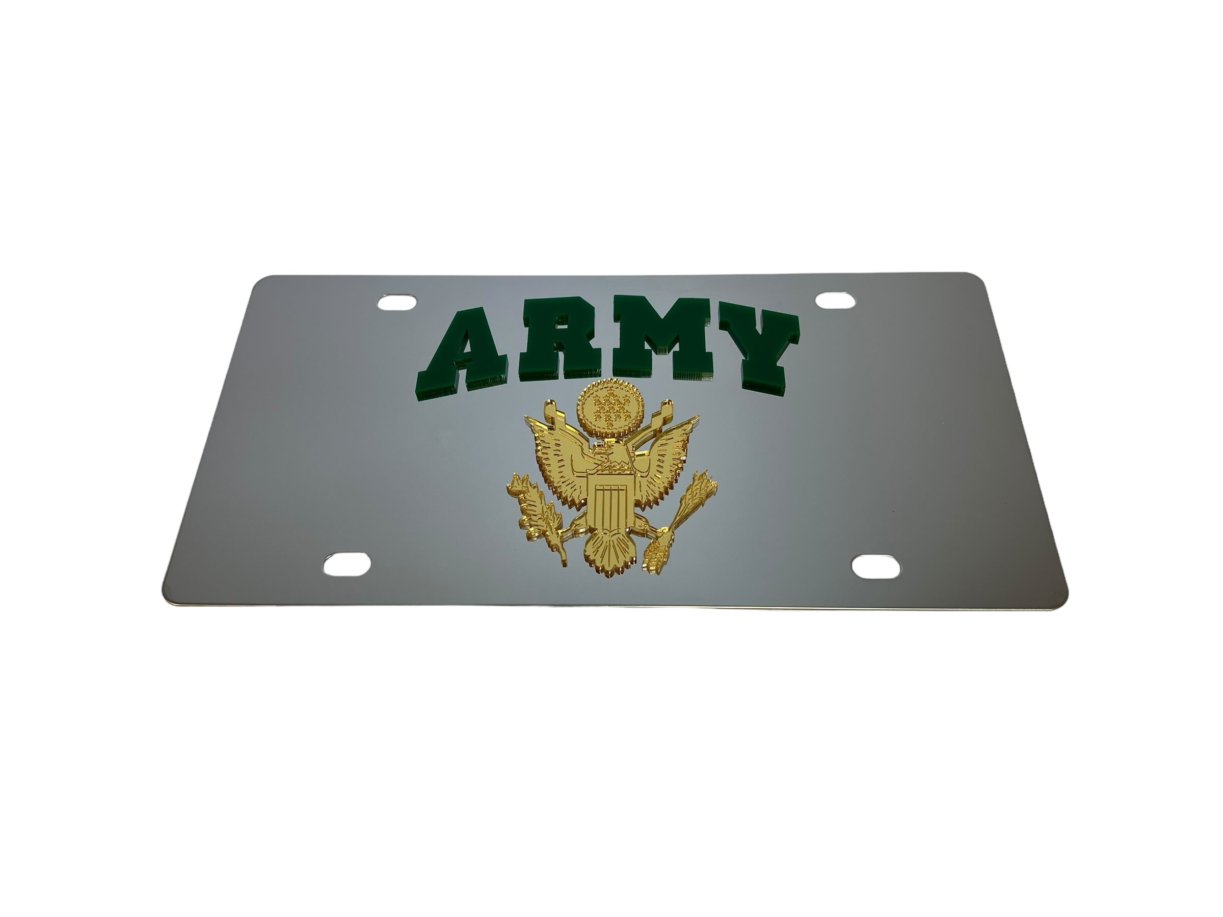 Army Stainless Steel License Plate