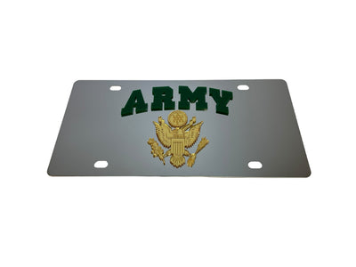 Army Stainless Steel License Plate