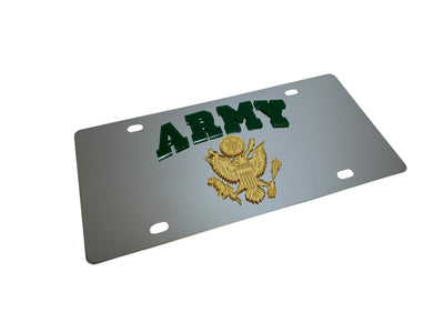 Army Stainless Steel License Plate
