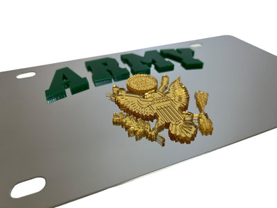 Army Stainless Steel License Plate