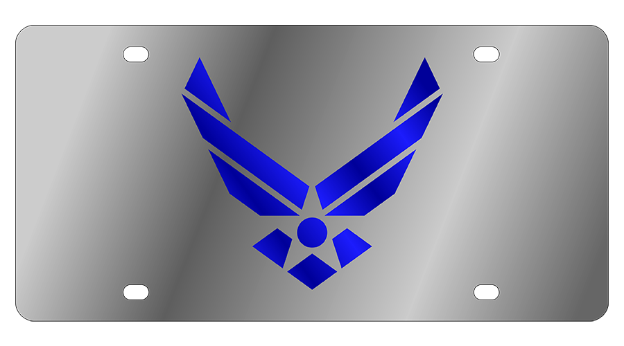 Airforce Stainless Steel License Plate