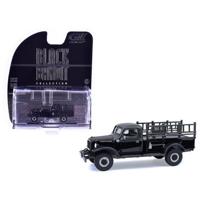 1946 Dodge Power Wagon Fire Truck Black "Black Bandit" Series 30 1/64 Diecast Model Car