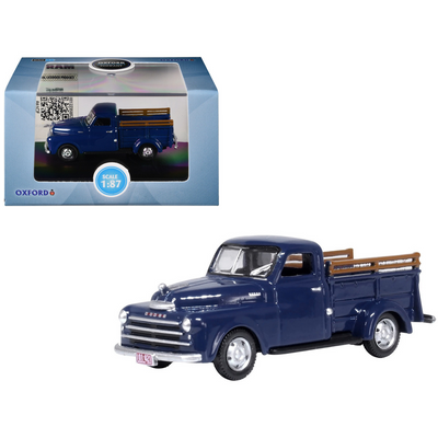 1948 Dodge B-1B Pickup Truck Waterway Blue 1/87 (HO) Scale Diecast Model Car