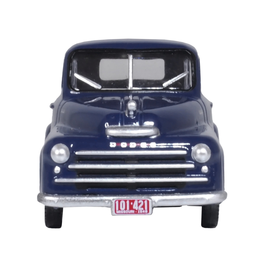 1948 Dodge B-1B Pickup Truck Waterway Blue 1/87 (HO) Scale Diecast Model Car
