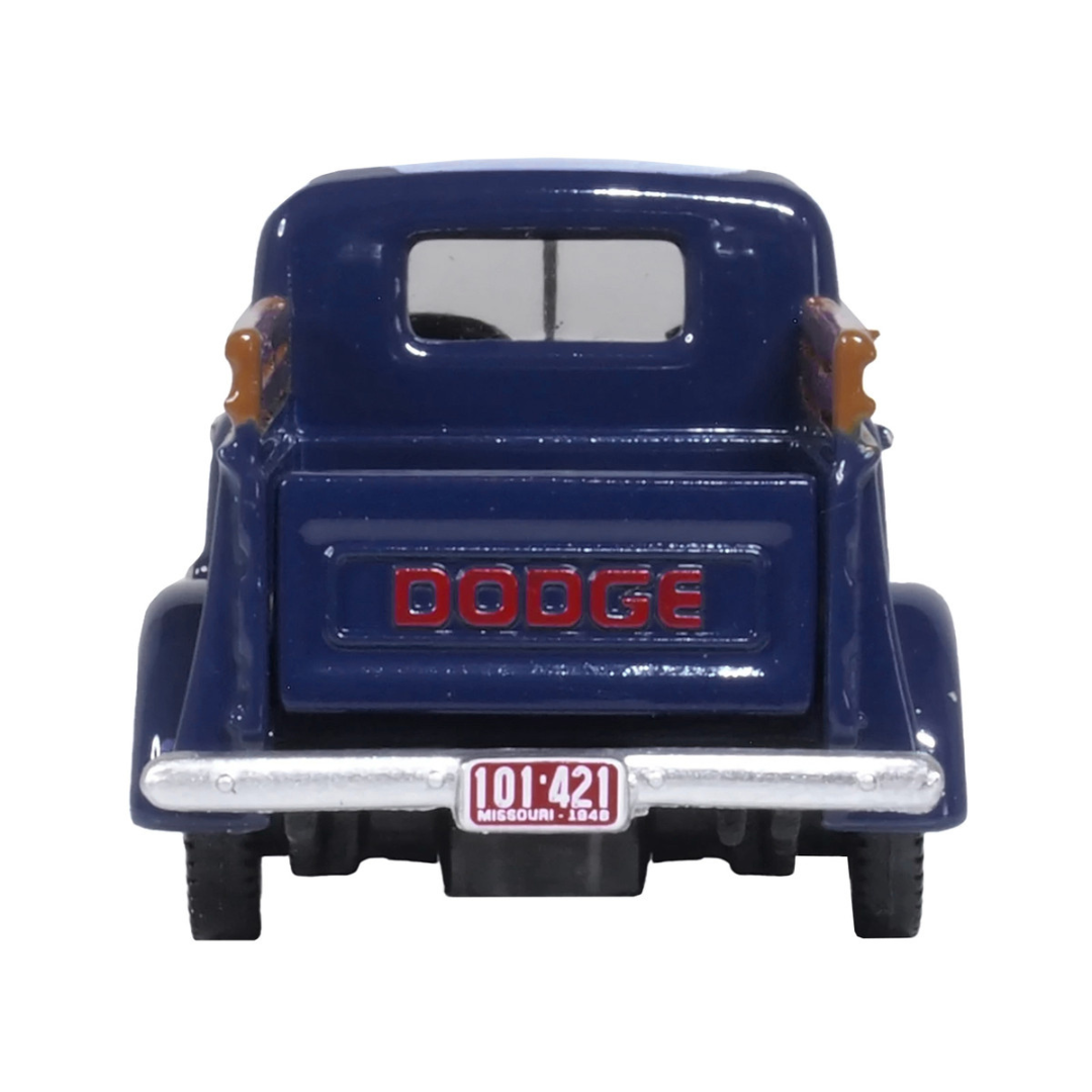 1948 Dodge B-1B Pickup Truck Waterway Blue 1/87 (HO) Scale Diecast Model Car