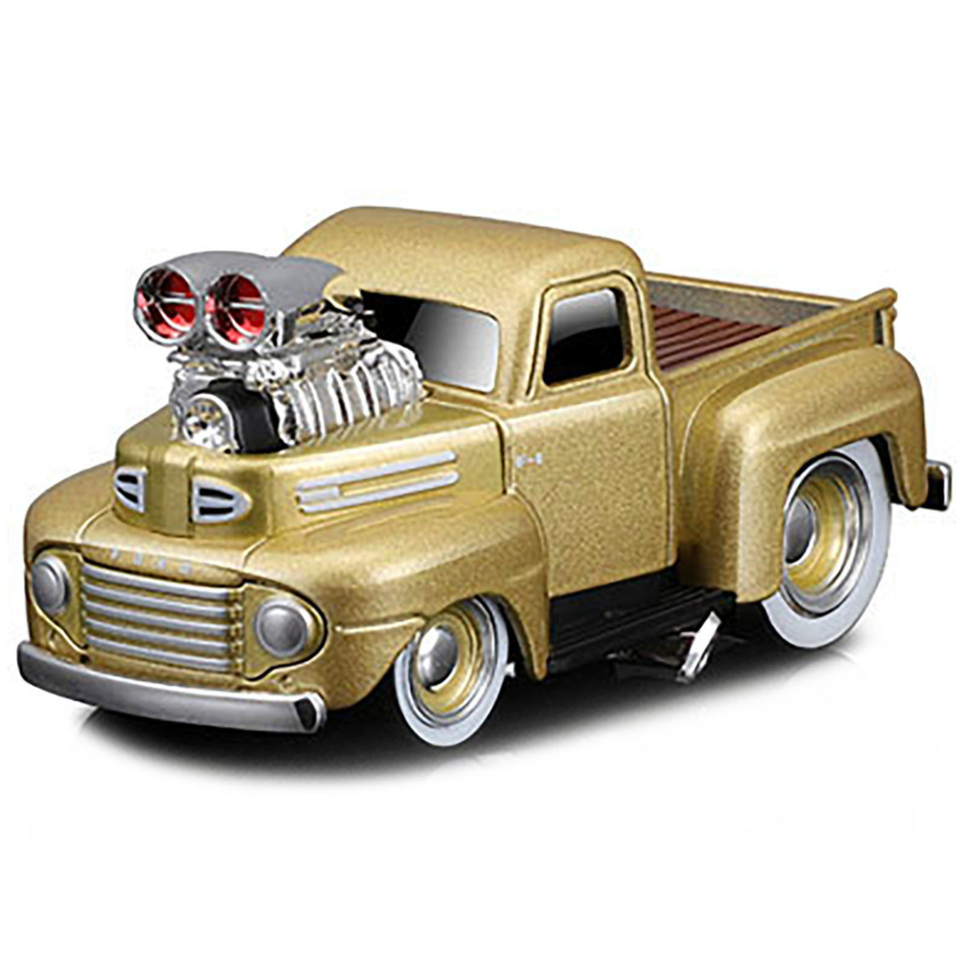 1949 Ford F1 Pickup Truck Gold Metallic 1/64 Diecast Model Car
