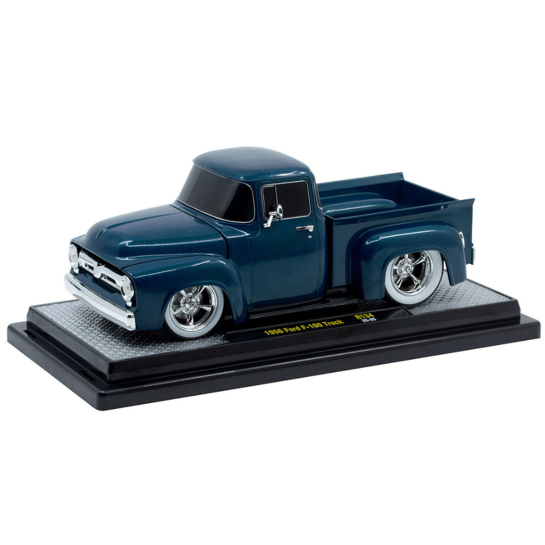 1956 Ford F-100 Pickup Truck Blue Metallic Limited Edition to 6650 pieces Worldwide 1/24 Diecast Model Car