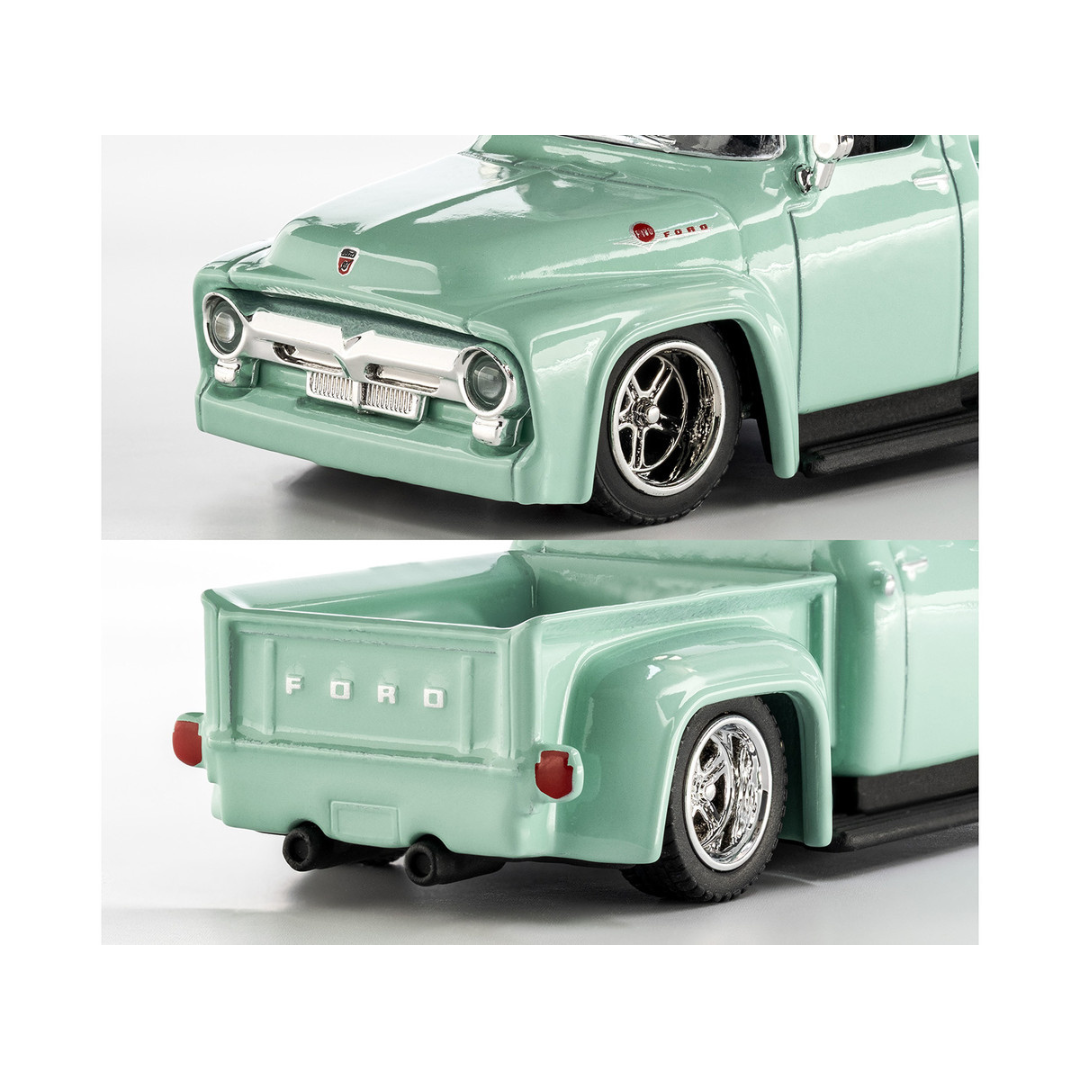1956 Ford F-100 Pickup Truck Light Green "Collection" Series 1/64 Diecast Model Car